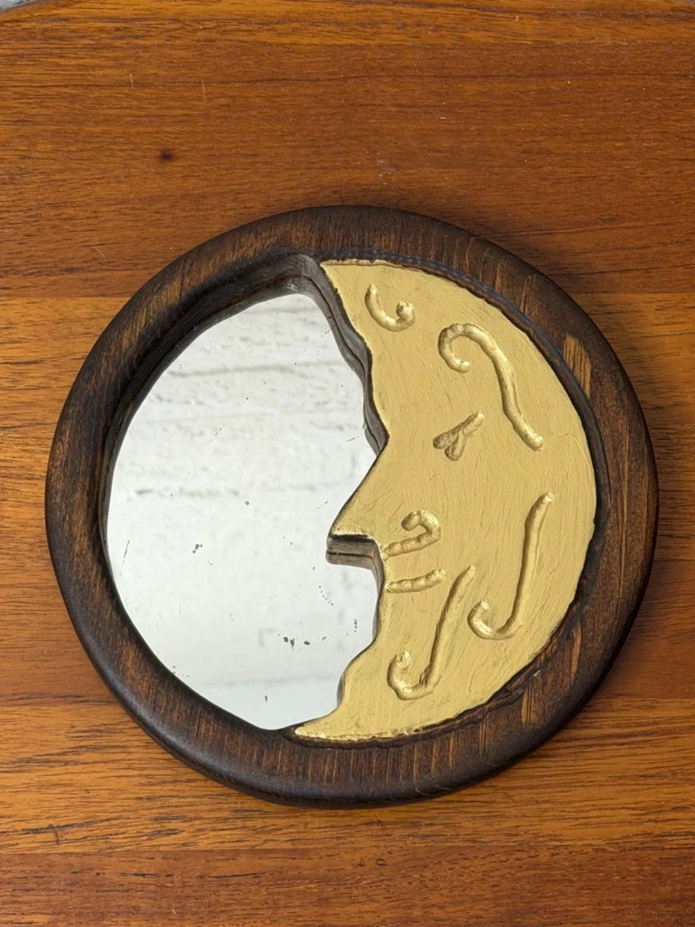 Vintage | Celestial Moon | Gold | Whimsical | Mirror | Wall Decor | Guc
